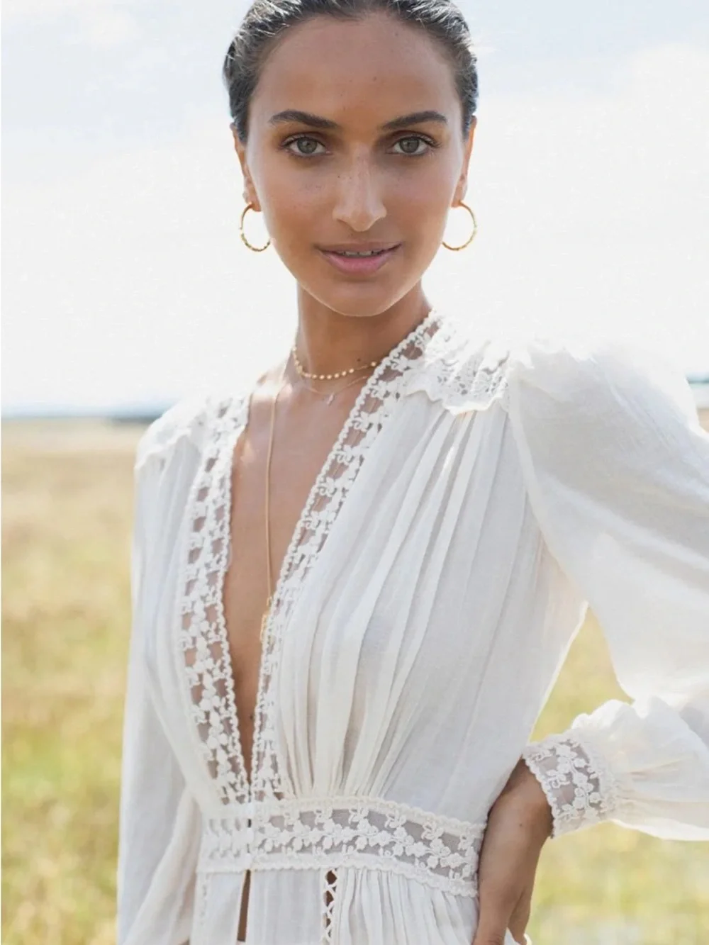 SPELL Le Gauze Lace Duster - S - Picture 3 of 13